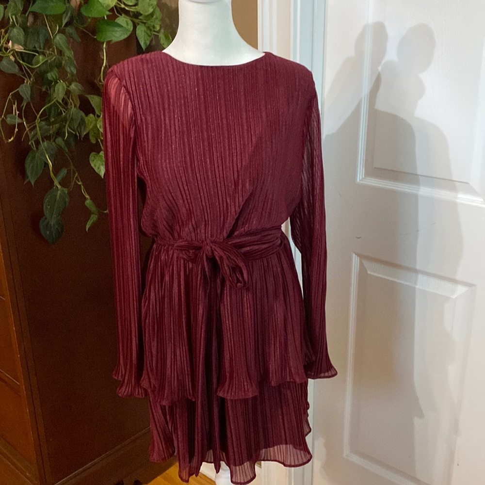 Cat Studio burgundy cocktail dress - size S